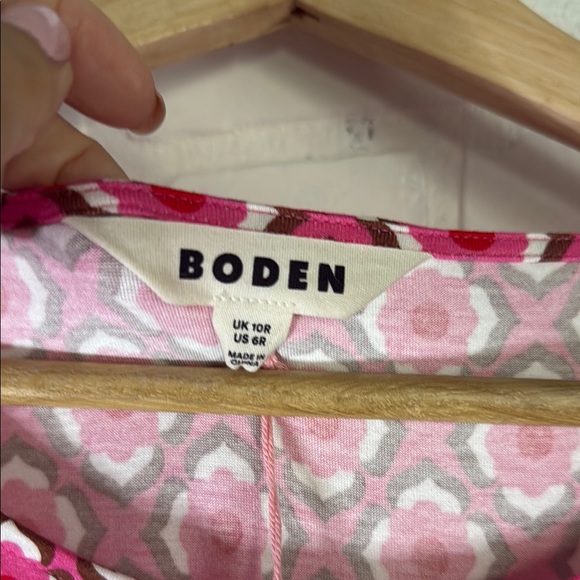 Boden Amelie Jersey Midi Dress Sangria Sunset, Geo Pome Size US 6 NWT - Picture 13 of 14